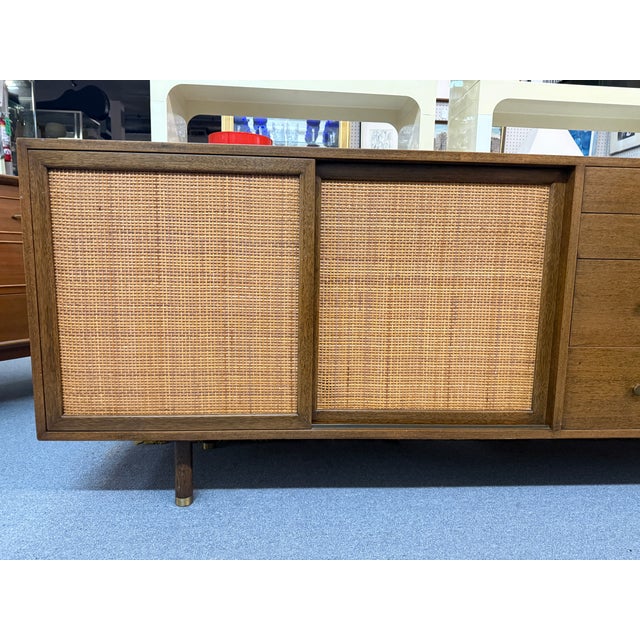 Harvey Probber Harvey Probber Mahogany + Caned Door Credenza C1950s For Sale - Image 4 of 17