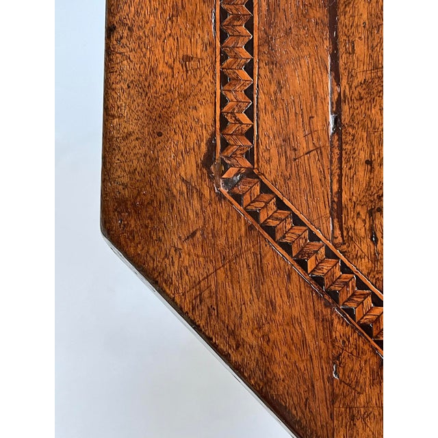 Pair Rustic Continental Baroque Style Octagonal Single-Drawer Side Tables For Sale - Image 10 of 13