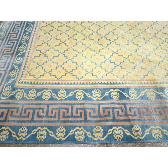 Mid 20th Century Galerie Shabab Collection Mid-20th Century Indian Flatweave Dhurrie Carpet For Sale - Image 5 of 8