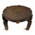Vintage carved round wood three leg stool from the Hehe tribe of Tanzania. Concave bowl-like surface. Beautiful...