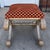 Textile Nancy Corzine Saber Leg Giltwood X Bench W Red Silk Cut Velvet Fabric For Sale - Image 7 of 8
