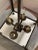 Early 20th Century French Country Square Pewter Finish Metal Pendant Ceiling LIght For Sale - Image 5 of 12