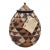 Large 16" Authentic Handwoven Zulu Lidded Wedding Basket / Ukhamba With Tag For Sale