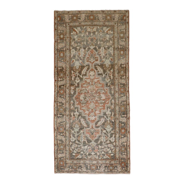 Brown Apricot Persian Heriz Scatter Rug no. j5259 For Sale