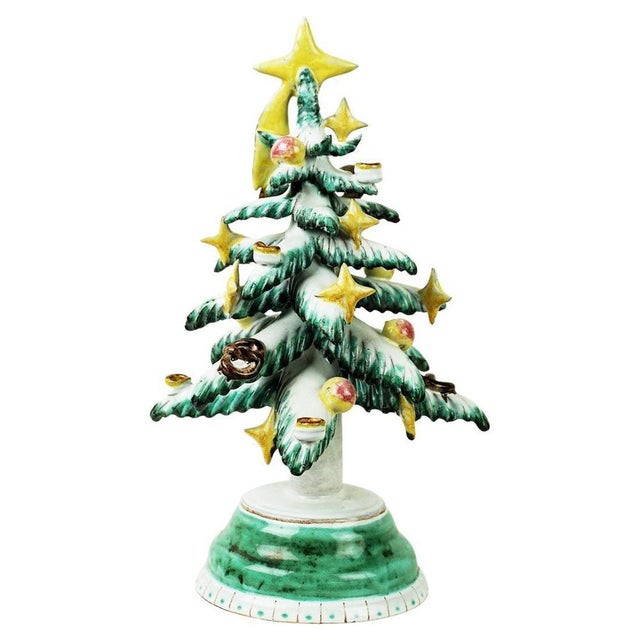 Midcentury Anzengruber Ceramic Christmas Tree, 1950s For Sale - Image 10 of 10