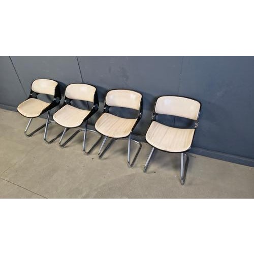 Arpege Dining Chairs attributed to Étienne Fermigier for Baumann, 1970s, Set of 4 For Sale - Image 4 of 11