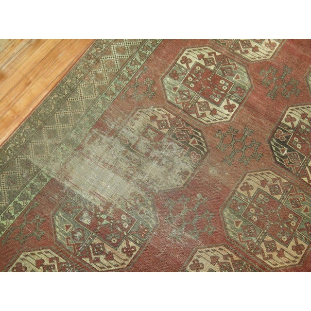 Red Large Antique Tribal Ersari Rug - 7'7" x 14'4" For Sale - Image 8 of 8