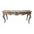 1970s Hollywood Regency Mastercraft Style Burled Walnut & Brass Console Table For Sale