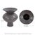 Kenneth Ludwig Chicago Graphite Ceramic Flared Vase- Small For Sale - Image 4 of 6