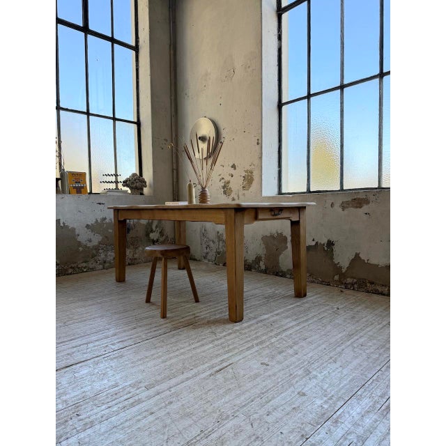 Vintage Oak Farm Table, 1960s For Sale - Image 11 of 18