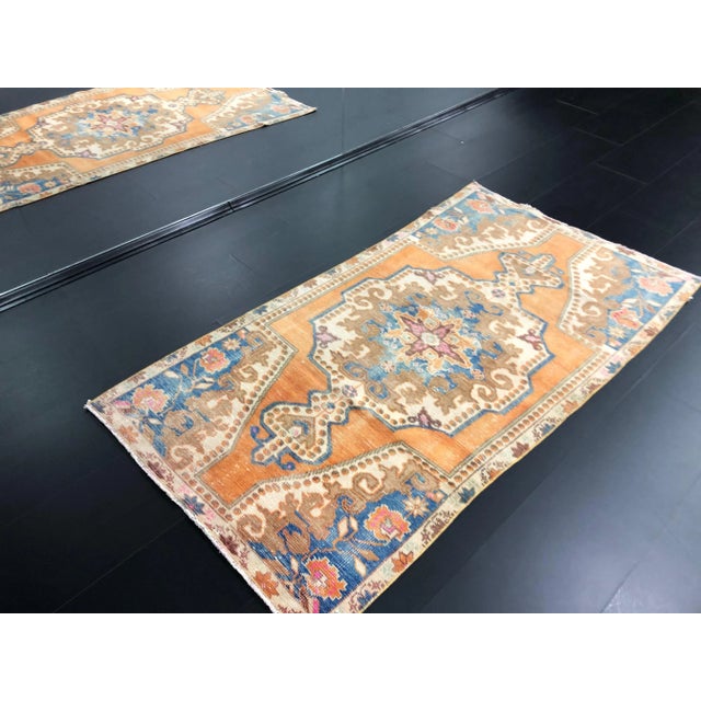 1960s Vintage Turkish Anatolian Orange Rug For Sale - Image 5 of 11