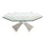 Postmodern Octagonal Beveled Glass Top Lucite Coffee Table For Sale
