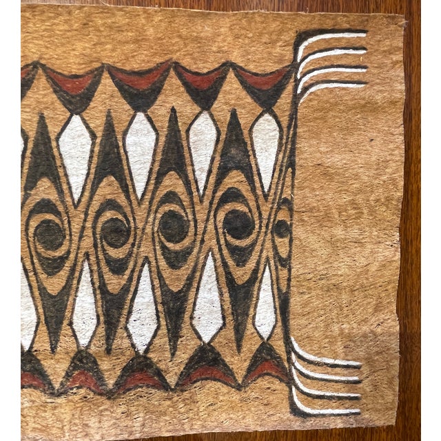 Tribal 1960s Painted Bark Cloth Papua New Guinea For Sale - Image 3 of 10