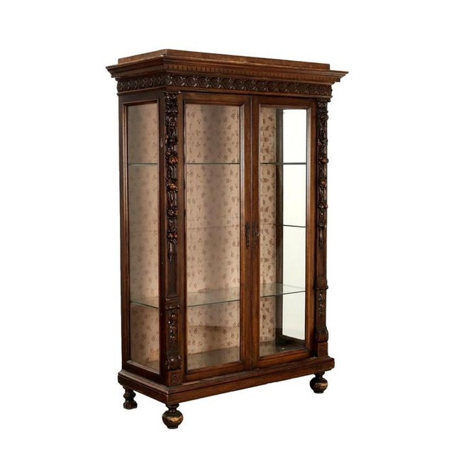 Neobaroque Showcase in Walnut For Sale - Image 10 of 10