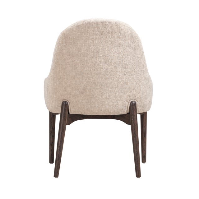 Glendale Natural Performance Chenille Dining Chair For Sale - Image 4 of 9