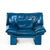 Set of Vintage Blue Leather Armchair and Ottoman by Nicoletti Salotti for Avanti, Italy, 1980s For Sale - Image 6 of 18