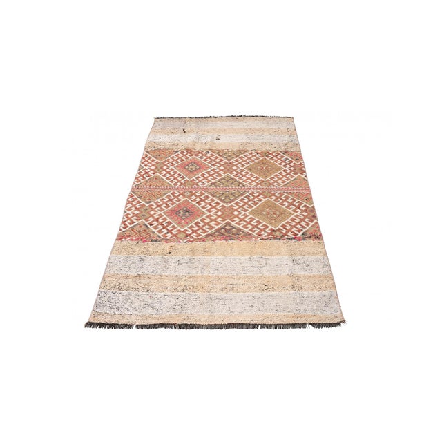 Mid-Century Modern Vintage Decorative Small Kilim Rug - 3`1″ X 5`11″ For Sale - Image 3 of 6
