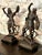 Pair of Bronzed Finish Spelter Figures of Gallic Warriors in the Style ofTheodore Doriot Two standing figures perched upon...