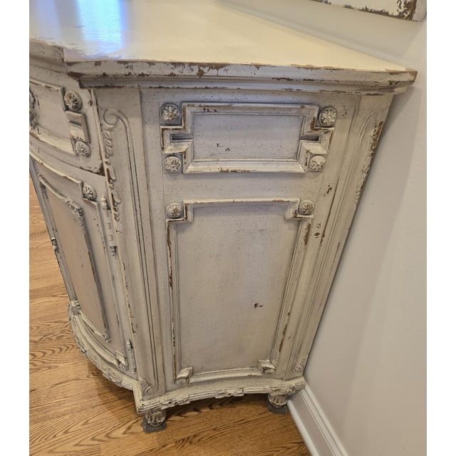 Wood Habersham Commode Storage Cabinet/Vanity and Mirror For Sale - Image 7 of 10
