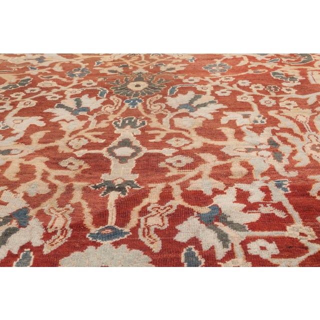 This luxurious Persian rug belongs to Sultanabad type, famed for their brilliant colors and exquisite designs. Contrary to...