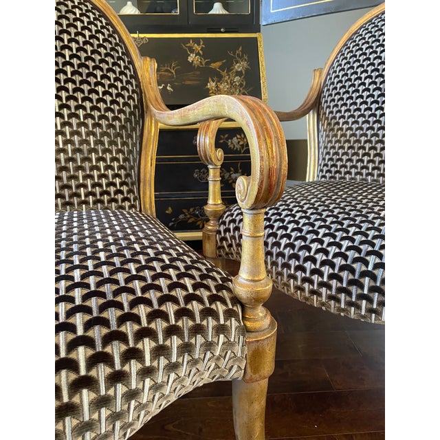 Wood Rose Tarlow Verona Arm Chairs- a Pair For Sale - Image 7 of 12