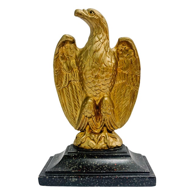 Beautiful pair of mid-century Federal eagle bookends for a dramatic way to anchor books on a shelf or table. Great quality...