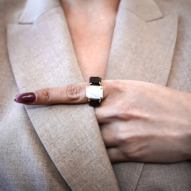 Contemporary Annette Ring, Yellow, Size 6 For Sale - Image 3 of 7