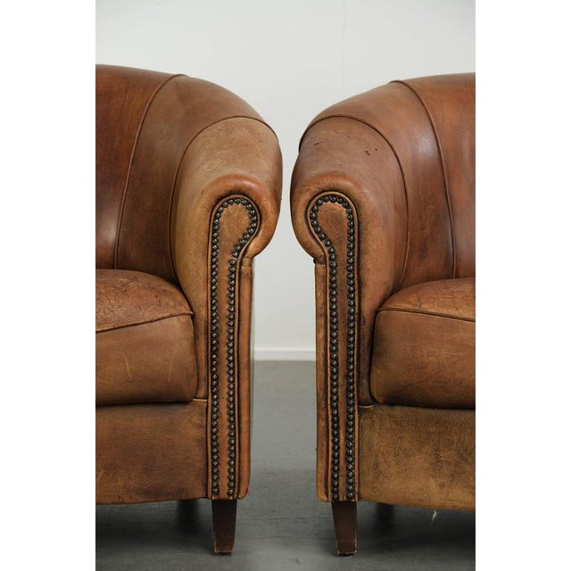 Vintage Sheepskin Club Armchairs, Set of 2 For Sale - Image 10 of 16