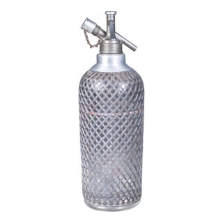 Art Deco Sparklets London Wire Mesh Seltzer Bottles c.1930 For Sale