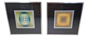 Victor Vasarely, Compositions, 1970s, Gelatin Offset Lithographs, Set of 2