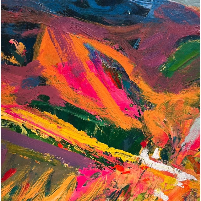 Jean Krille, Landscape 118, Oil on Wood, 1988 For Sale - Image 7 of 9