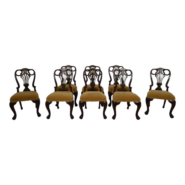 Set of 8 Maitland Smith Georgian Chinoiserie Dining Chairs For Sale