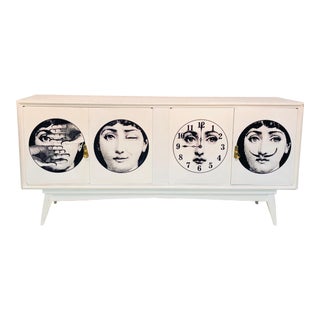 20th C. Italian Commode Cabinet in the Manner of Piero Fornasetti For Sale