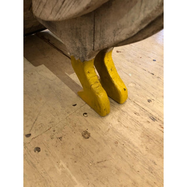 1950s Vintage Nantucket Hand Carved & Painted Folk Art Seagull Sculpture For Sale - Image 9 of 11