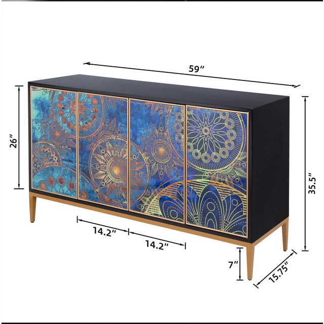 Pasargad Home Eclipta 4-Door Modern Sideboard For Sale - Image 10 of 10