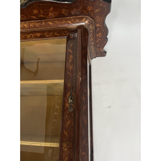 Dutch Inlaid Wood 2-Body Display Cabinet, 19th Century For Sale - Image 9 of 18