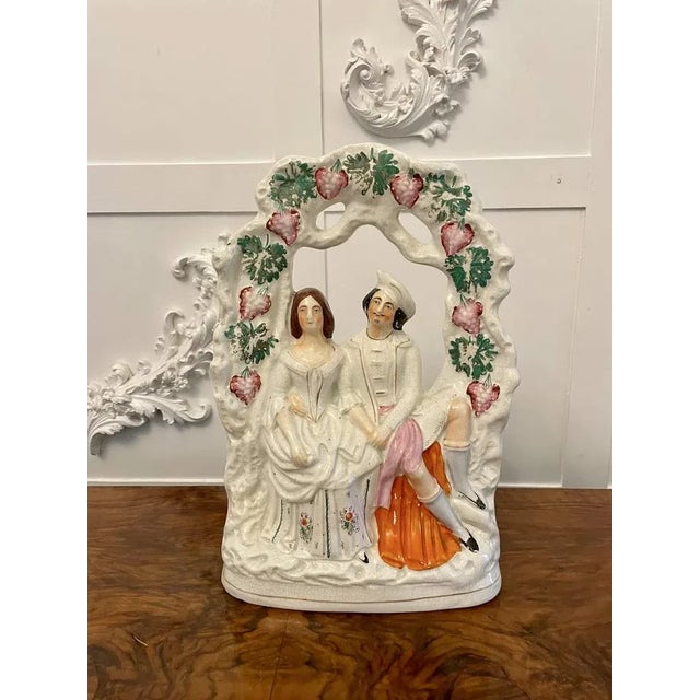 Antique 19th Century Staffordshire Flatback Figure of a Wedding Scene, 1860s For Sale - Image 12 of 12