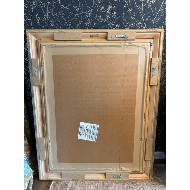 Vintage Large Ornate Gilt Framed Beveled Wall Mirror, 39 X 49 For Sale - Image 4 of 6
