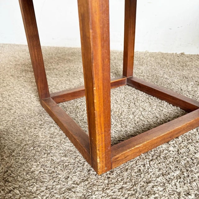 Mid Century Modern Teak Cubic Side Tables - Set of 3 For Sale - Image 10 of 10