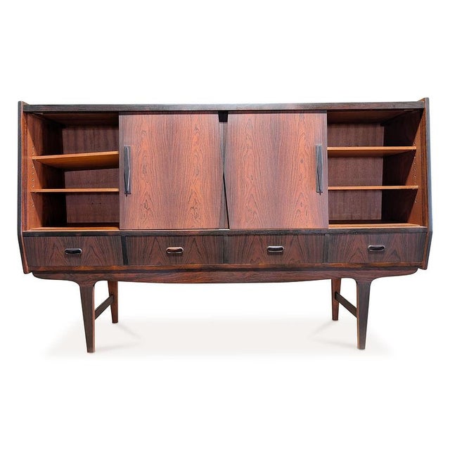 1950s Rosewood Credenza For Sale - Image 4 of 7