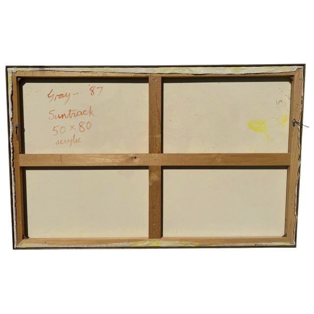 Cleve Gray (1918–2004) "Suntrack" Acrylic on Canvas 1987 For Sale - Image 10 of 12