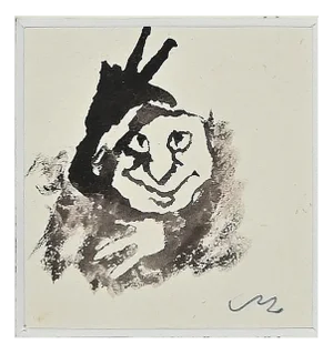 Mino Maccari, Three, Original Drawing, Mid 20th-Century