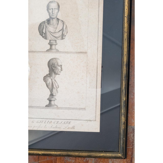 18th Century Italian Neo-Classical Engraving Print of Julius Caesar Bust by Giovanni Folo For Sale In New York - Image 6 of 18