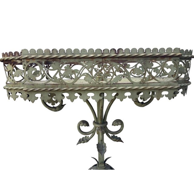 Art Nouveau Wrought Iron Garden Plant Stand, 1900s For Sale - Image 12 of 18