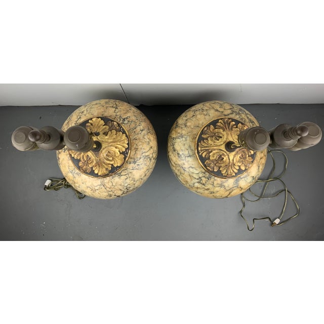 Vintage Onyx Table Lamps, Set of 2 For Sale In Los Angeles - Image 6 of 12