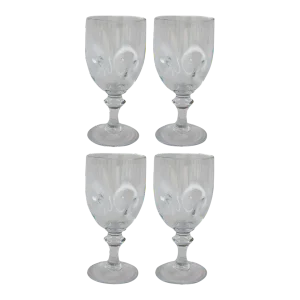 Italian Crystal Wine Goblets - Set of 4 Pinch Design
