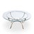 Metal Maison Jansen Mid Century Round Rams Head Glass Top Coffee Table For Sale - Image 7 of 7