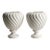 Pair of Neoclassical Italian Spiral Ceramic Urns For Sale