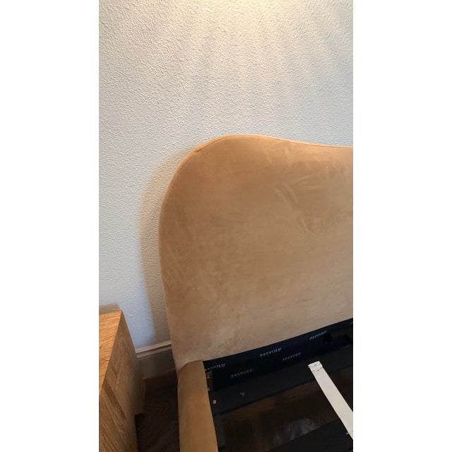 Gold Safaveih Gold Velvet Upholstered Bed King Bed For Sale - Image 8 of 12