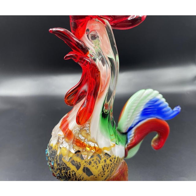 Murano Multicolored Rooster Sculpture, 1960s For Sale - Image 12 of 18